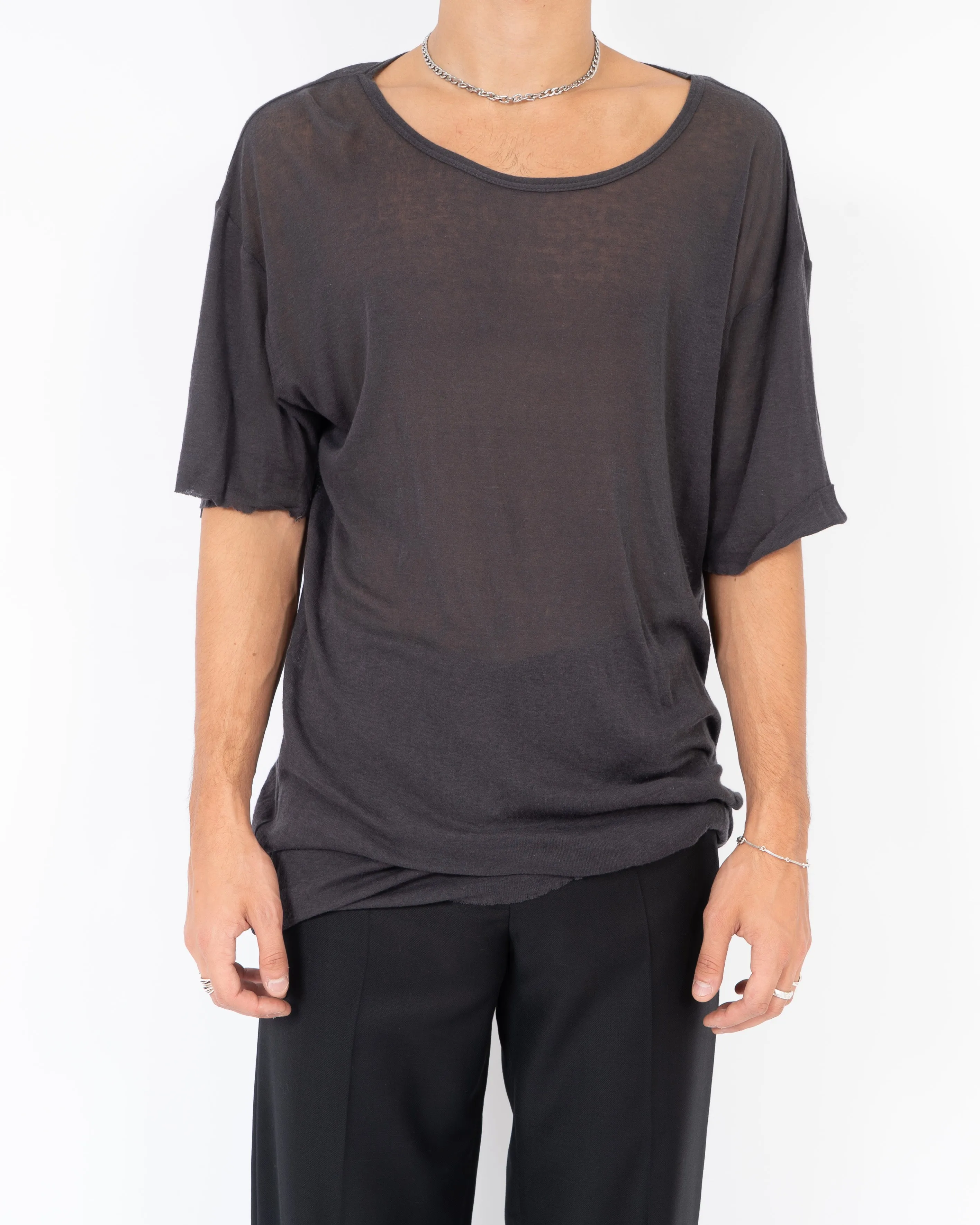 SS14 Oversized Anthracite Cashmere T-Shirt