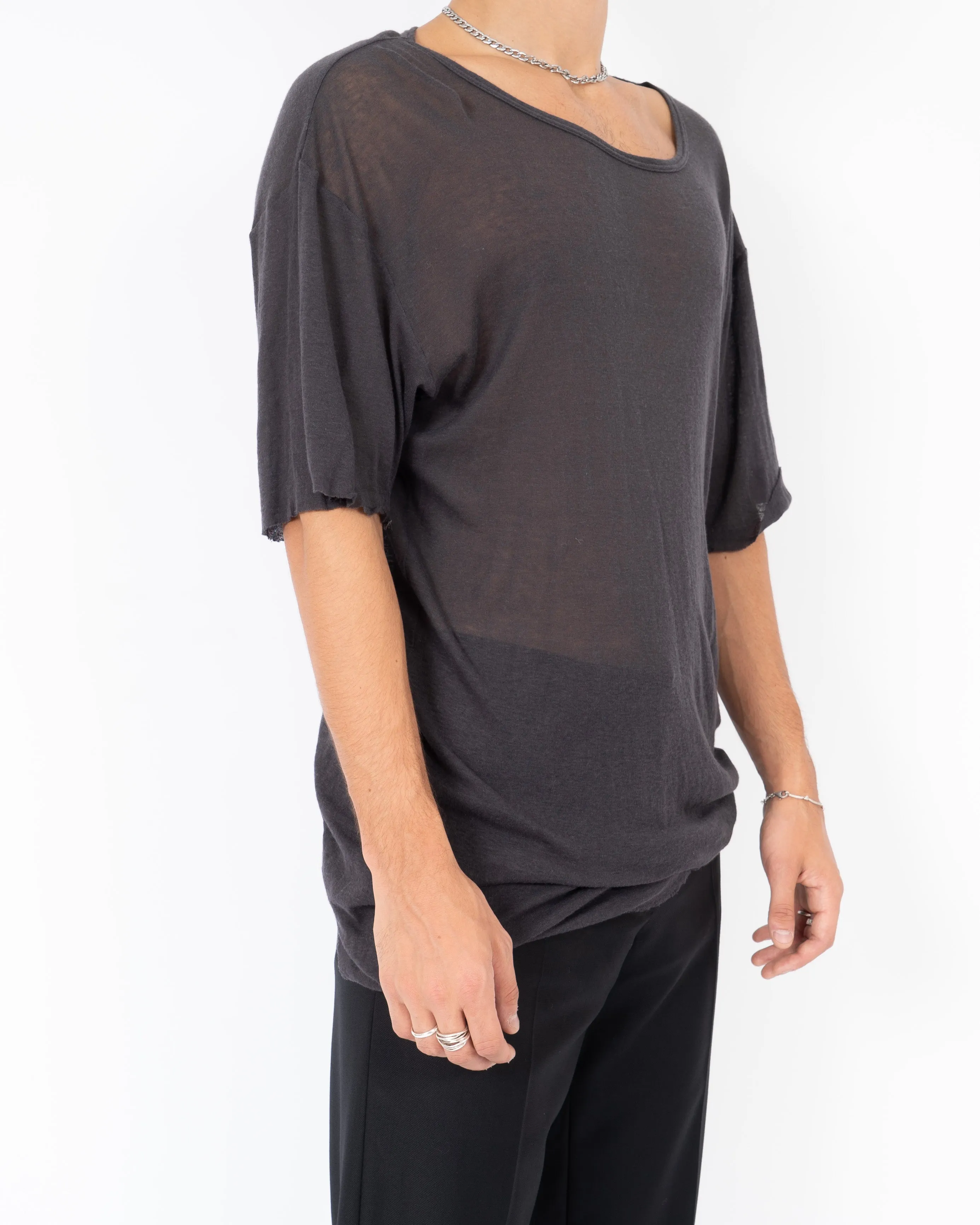 SS14 Oversized Anthracite Cashmere T-Shirt