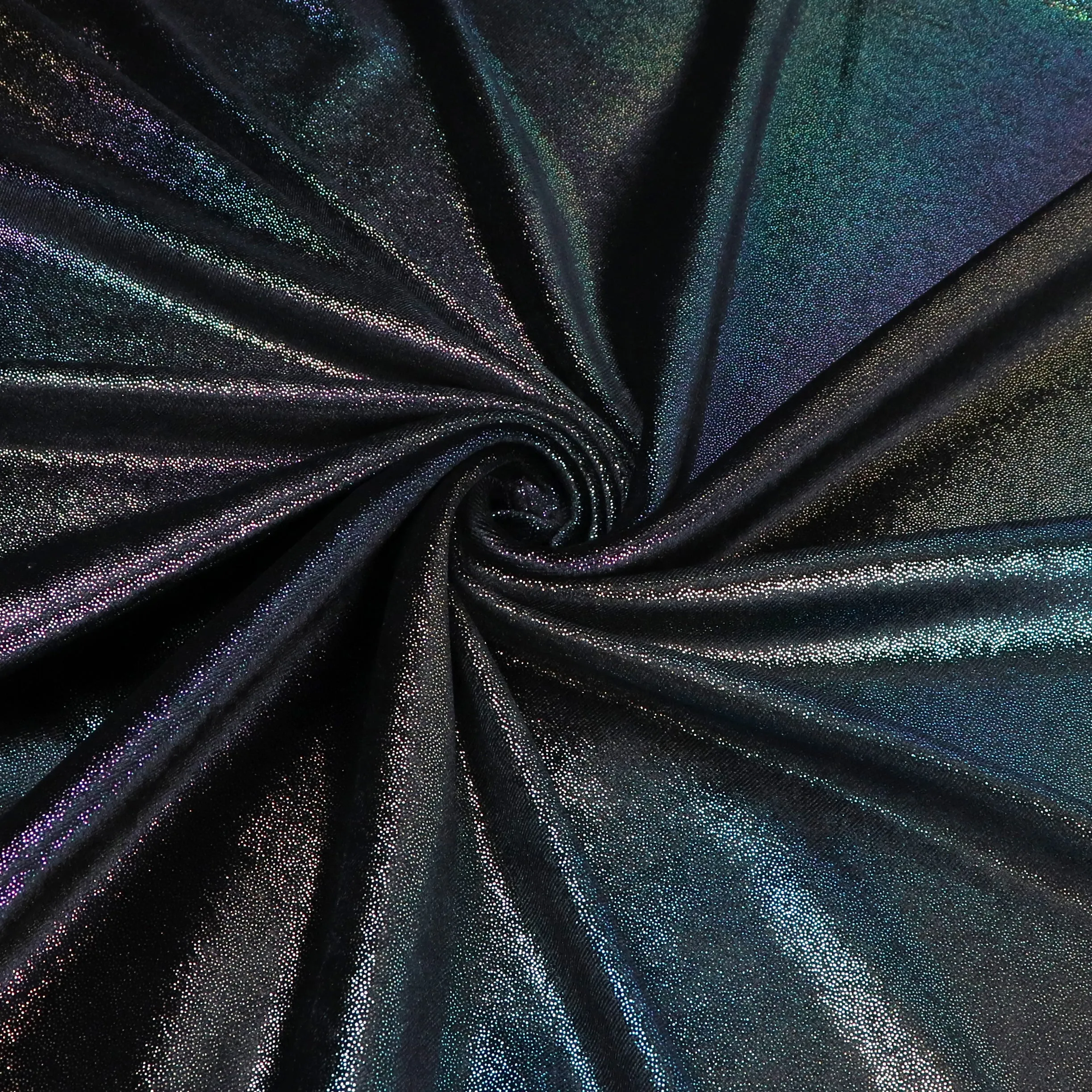 Stretch Velvet Jersey - Rainbow Ombre Sparkle