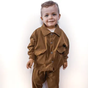 The Valentino - Corduroy Coat & Pants Set for Toddlers