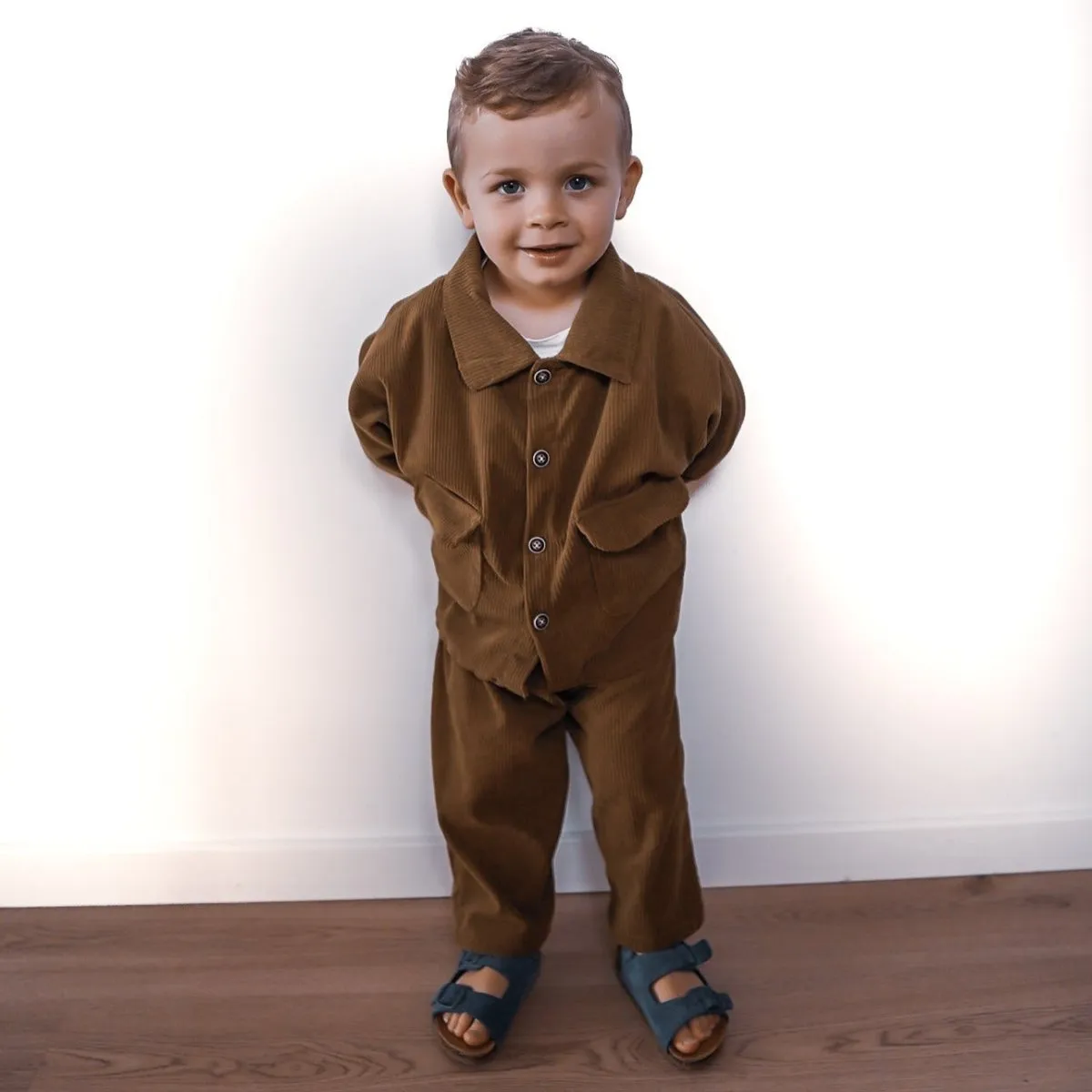 The Valentino - Corduroy Coat & Pants Set for Toddlers