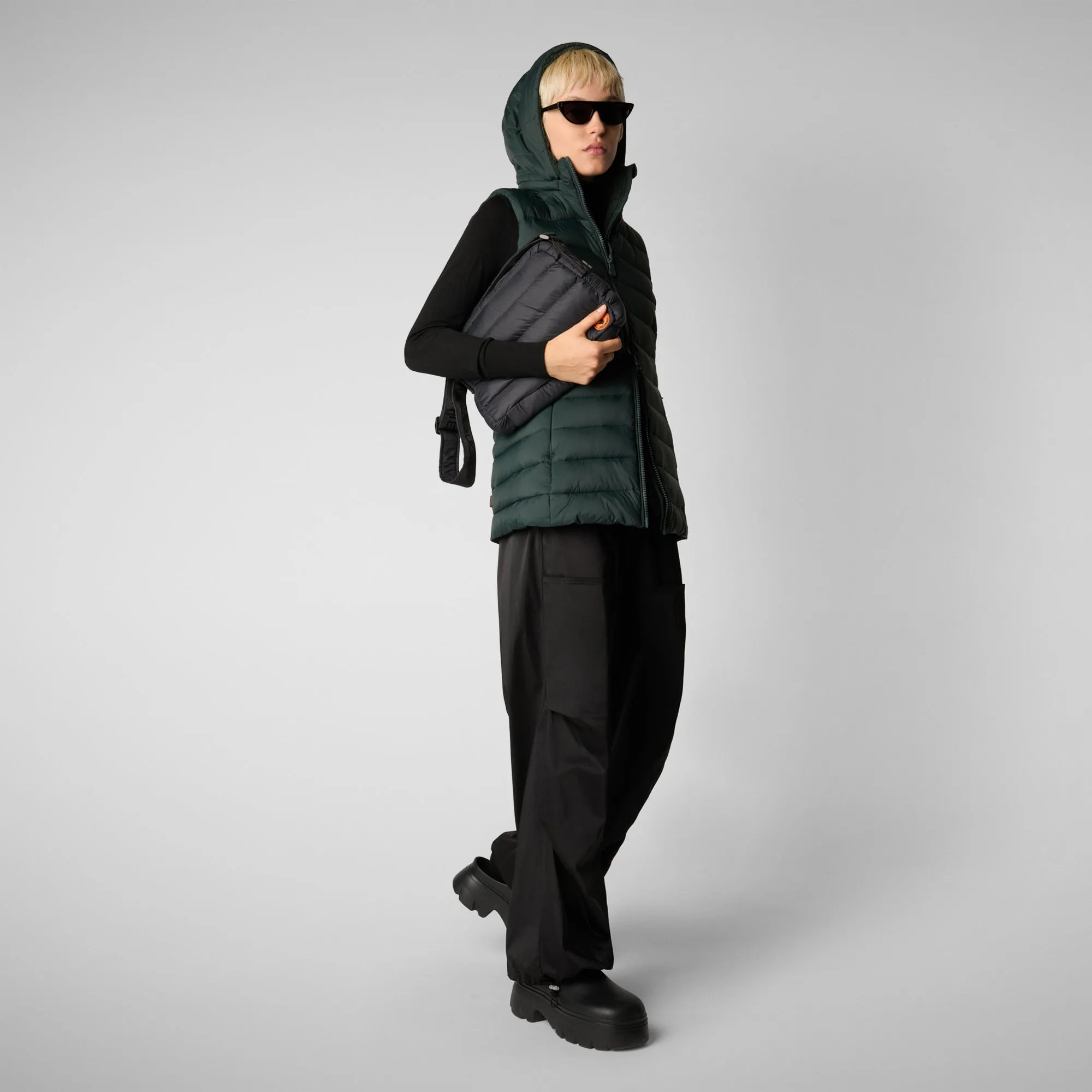 Women's vest norah in green black