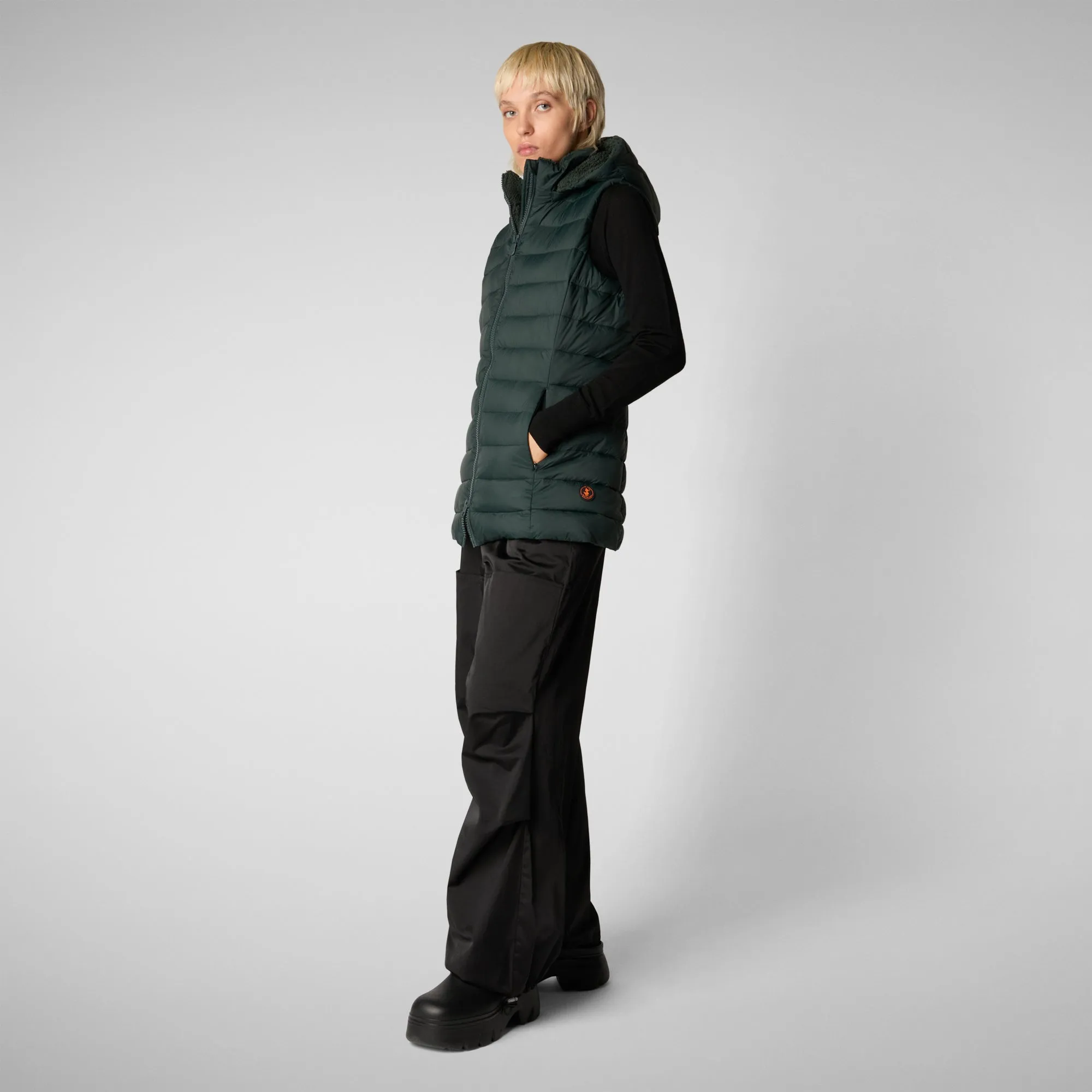 Women's vest norah in green black